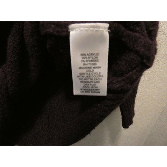 Women's Purple Large Sweater, Cable & gauge - Picture 3 of 5